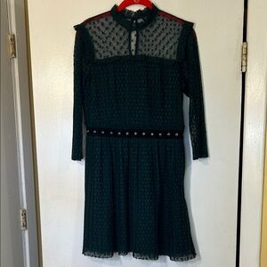 Topshop Fall Sheer Mini Dress